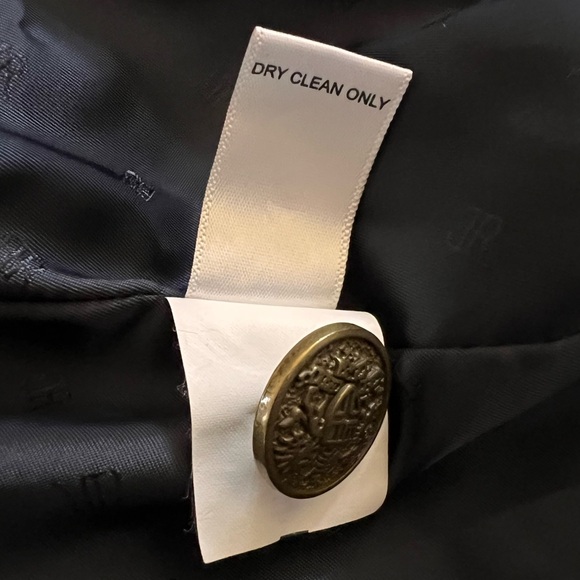 Banana Republic Indigo Blazer Gold Crest Buttons Petite 00P - Picture 9 of 10